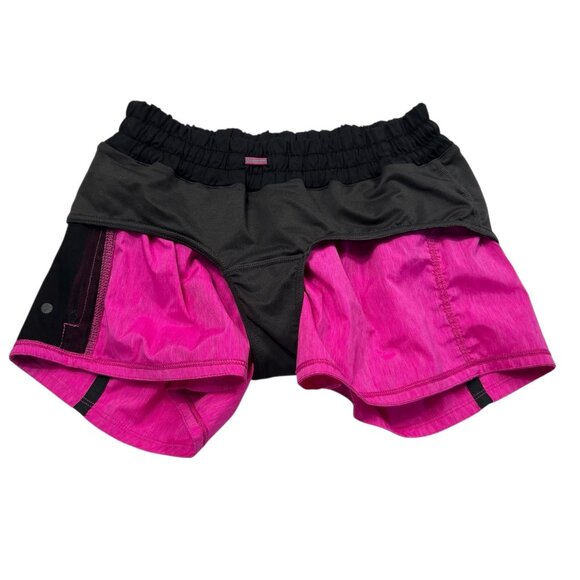 Lululemon Tracker Short II Paris Pink Black Size 4 - Picture 3 of 7